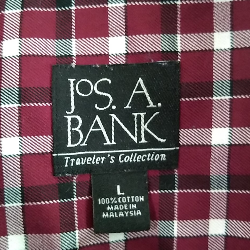 Jos A Bank plaid button down shirt size la… - Picture 3 of 7
